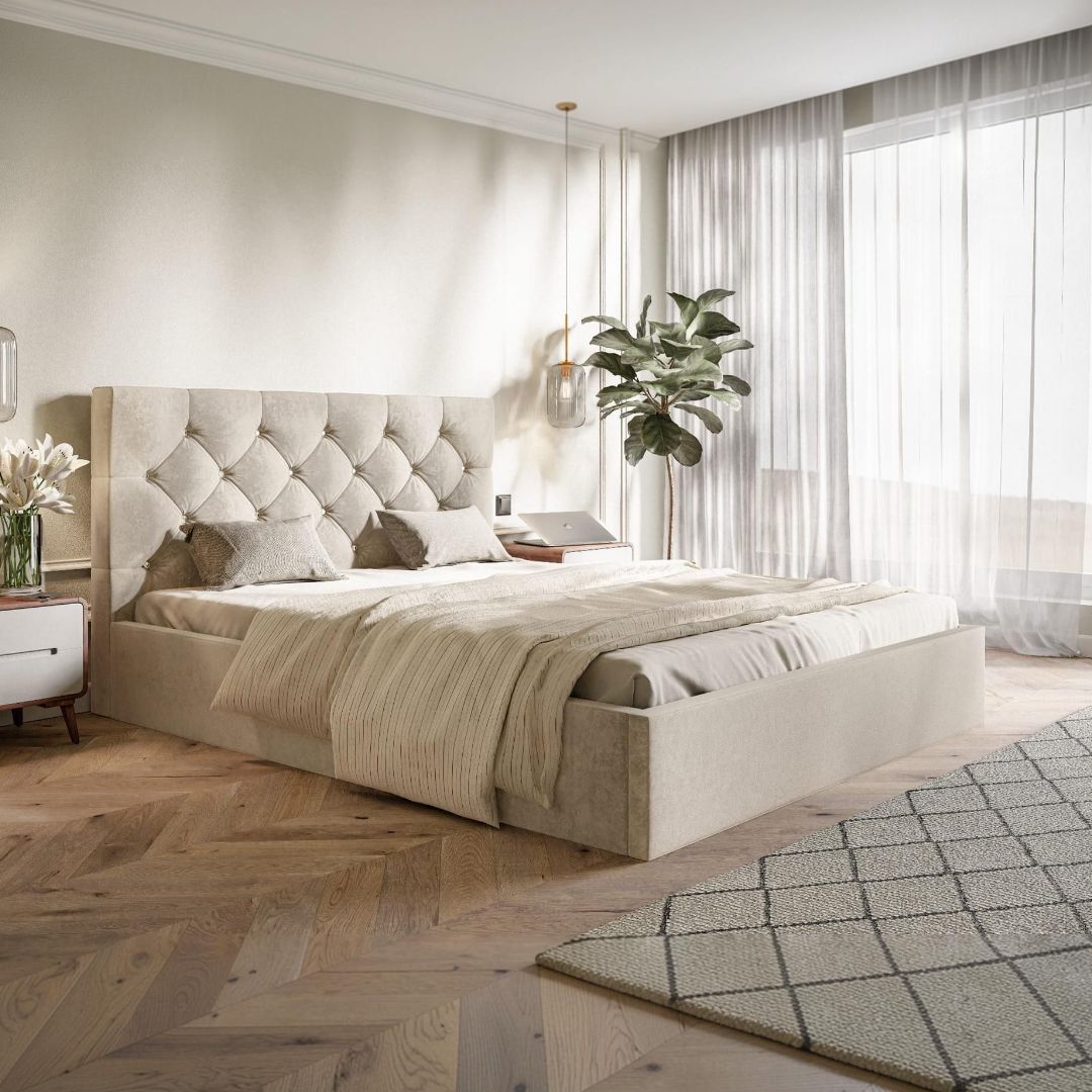 Glamour Slim Kárpitozott Ágy (több színben, méretben)